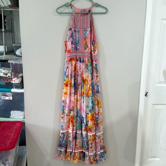 Anthropologie Floral Maxi Dress - Pink and Multicolor - Picture 1 of 8